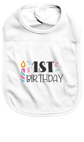 1st Birthday - Baby Bib