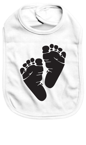 Footprints - Baby Bib