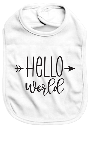 Hello world - Baby Bib