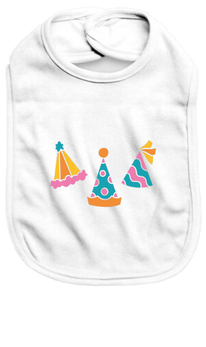 Party hats - Baby Bib - Baby Bib