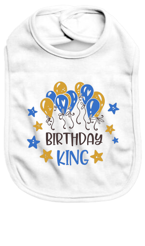 Birthday king - Baby Bib - Baby Bib