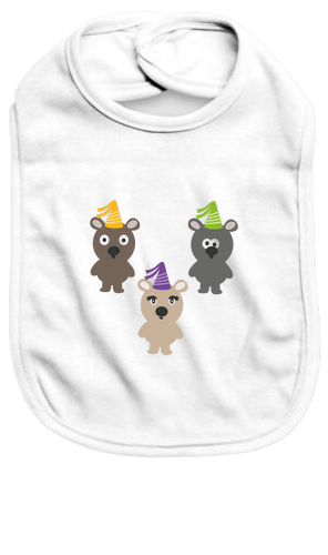 Birthday animals - Baby Bib - Baby Bib