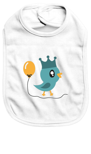 Birthday bird - Baby Bib - Baby Bib