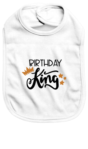 Birthday king - Baby Bib - Baby Bib