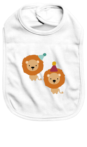 Birthday lions - Baby Bib - Baby Bib