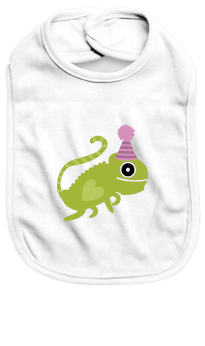 Birthday lizard - Baby Bib - Baby Bib