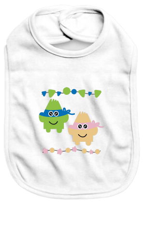 Birthday characters - Baby Bib - Baby Bib