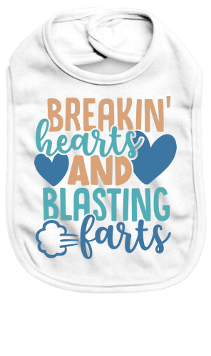 Breaking hearts and blasting farts - Baby Bib - Baby Bib
