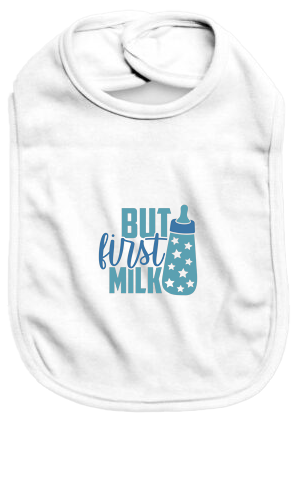 But first milk - Baby Bib - Baby Bib