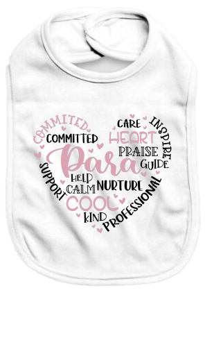 Heart message - Baby Bib - Baby Bib