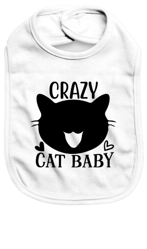 Crazy cat baby - Baby Bib - Baby Bib