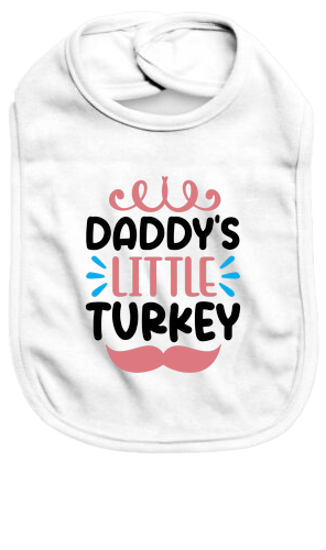 Daddy's little turkey - Baby Bib - Baby Bib