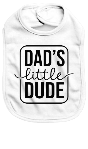 Dad's little dude - Baby Bib - Baby Bib