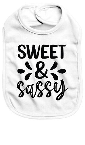 Sweet and sassy - Baby Bib - Baby Bib