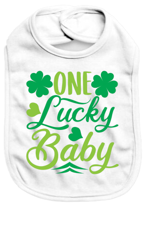 One lucky baby - Baby Bib - Baby Bib