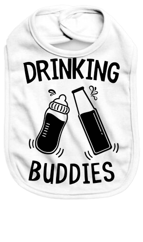 Drinking buddies - Baby Bib - Baby Bib